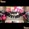 16 Inch Happy Birthday Balloon, Black Happy Birthday Balloons Banner Aluminum Foil Letters Balloons for Birthday Party Decorations Supplies