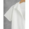 Verdusa Boy's 2 Piece Outfit Button Down Shirt and Elastic Waist Short Sets White 160