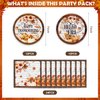 48Packs Thanksgiving Day Party Supplies 24 Plates + 24 Napkin Birthday Thanksgiving Day Party Decorations