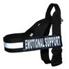 EMOTIONAL SUPPORT Nylon Strap Service Dog Harness No Pull Guide Assistance comes with 2 reflective EMOTIONAL SUPPORT removable patches. Please measure your dog before ordering.
