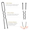 Hair Pins for Women, IKOCO 2 Inch and 2.75 Inch Hair Pins for Buns Black U Shaped Hair Pins with Storage Box, 50Pcs of each size