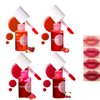 Baorder 4PCS Korean Lip Gloss Set, Lip Tint Stain Set,Mini Liquid Water Tint,Moisturizing Natural,Long Lasting Waterproof,Multi-Use Lip and Cheek Tint(Apple& Strawberry& Watermelon& Cherry)