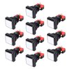 EG Starts 10x Arcade Square Shape LED Illuminated Push Button with Micro Switch Compatible for Arcade Machine Gaming Video Game Consoles Jamma Kit Parts 12V Lamp 33mm Buttons ( White Colour )