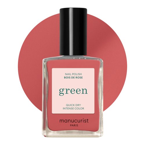 Manucurist • Green Nail Polish Poppy Red • Natural Classic Nail Polish 9-Free • Vegan and Plant-Based Nail Polish (77%) • Manicure & Nail Care • 0.5 fl oz (POPPY RED)