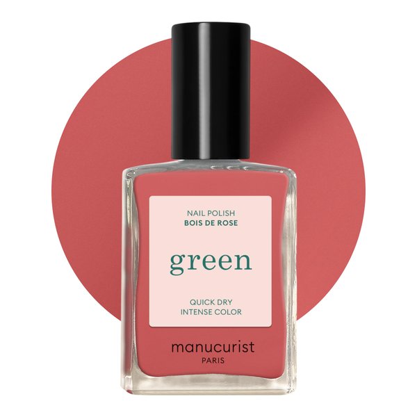 Manucurist • Green Nail Polish Poppy Red • Natural Classic Nail Polish 9-Free • Vegan and Plant-Based Nail Polish (77%) • Manicure & Nail Care • 0.5 fl oz (POPPY RED)