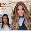 FLIACE Hair Extensions Clip ins, 6 PCS Wavy Extensions, Light Gray&Ash Blonde&Light Brown Thick Hair, Blends Well Hair Extensions (20Inch, 6PCS, Gray Brown&Ash Blonde)