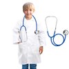 ERDOGLY Doctor Coat for Kids with Working Stethoscope, Kids Doctor Costume Toddler Scientist Lab Coat Dress up Costume for Boys Girls Toys Doctor Kit Halloween Pretend Play Gift