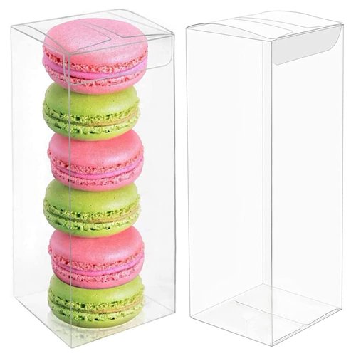 VGOODALL 26 PCS Clear Gift Boxes Plastic Favor Boxes Transparent Cube Boxes PET Boxes for Wedding, Easter Party, Baby Shower, Bridal Shower 2x2x6inch