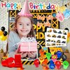 36PCS Construction Party Favors 24 Tattoos Sticker 12 Stamp Set - Ideal Vehicle Excavator Bulldozer Themed Birthday Decor Supplies Goodie Bag Classroom Gifts Cute Rewards for Girls, Baby Shower