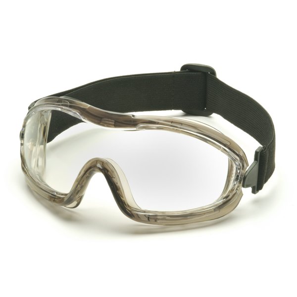 Pyramex Safety Products Low Profile Chemical Splash Goggles, Clear Anti-Fog Lens