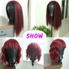 Bileaf 22 Inch Leather Wig Canvas Block Mannequin Head with Stand for Wigs Making Display Styling Canvas Head with Table C Stand Clamp Holder(Black Leather)