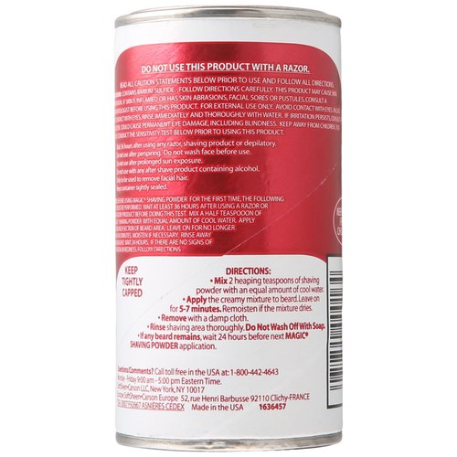 Razorless Shaving for Men by SoftSheen-Carson Magic Extra Strength Shaving Powder, For Coarse Textured Beards, Formulated for Black Men, Depilatory, Helps Stop Razor Bumps, Since 1901, 5 oz