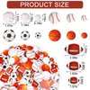 JULBEAR 300Pcs Foam Sports Stickers for Kids Self-Adhesive Stickers Including Basketball Football Soccer Volleyball Sports Party Favors for Kids Arts Crafts Decoration Supplies