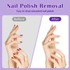Gel Polish Remover Kit, MORGLES 10pcs Nail Remover Clips Nail Clips 300pcs Nail Wipe Cotton Pads Nano Glass Nail File Cuticle Pusher Nail File Grit 100/180 and Brushes-Purple