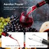 Crenova 6-in-1 Wine Opener Electric Rechargeable Automatic Corkscrew Bottle Opener set with Vacuum Stopper, Aerator Pourer, Foil Cutter, Display Base & USB Charging Cable, Silver