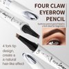 2024 New Magic Eyebrow Pencil,3D Waterproof Microblading Eyebrow Pen with 4 Fork Tip,Natural Makeup Long-Lasting Eyebrow Pencil,Makeup Fine Stroke Eyebrow Tattoo Pencil (Light Brown-B)