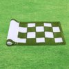 Golf Flag,Green Golf Flags,Solid Nylon and Checkered Training Golf Putting Green Flags, Indoor Outdoor Backyard Garden Portable Golf Target Flags,8.7inch*6inch (White-Green)