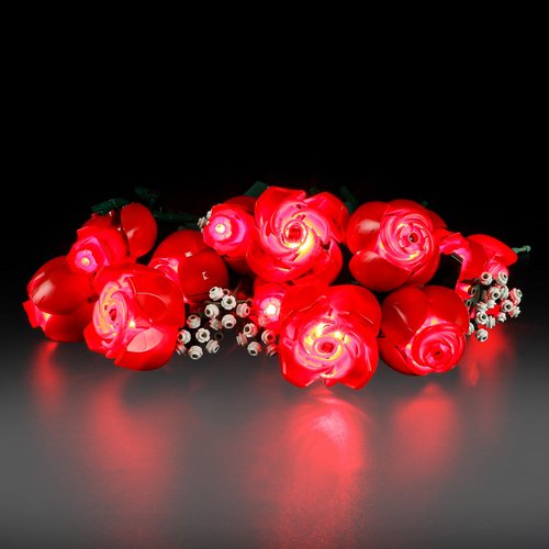 Mililier LED Light Kit for Lego 10328 Bouquet of Roses Building Set, Compatible with Lego 10328 Building Blocks Model(Not Include Blocks Set)