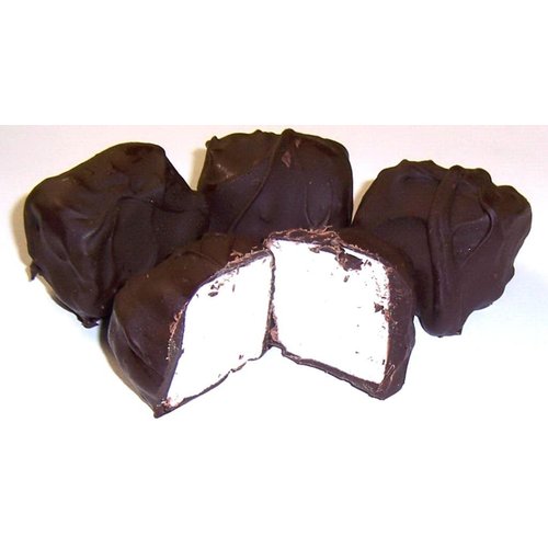 Scott's Cakes Dark Chocolate Covered Marshmallows in a 1 Pound White Bakery Box