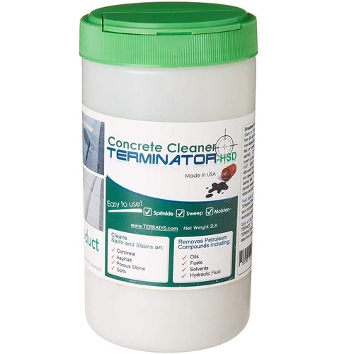 Concrete Oil Stain Remover Terminator-HSD Eco-Friendly Bio-Remediates and Removes Oil & Grease Stains on Concrete and Asphalt Driveways, Garages, Pavers, Patios, Parking Lots and Streets(2 LB)