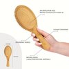 Tada Natural Beauty Bamboo Hair Brush l Wooden Comb l Bamboo Brushes for Wet Dry Curly Thick Straight Hair l Detangling Hairbrush for Women, Men, and Kids (Wood Metal Pin Brush)