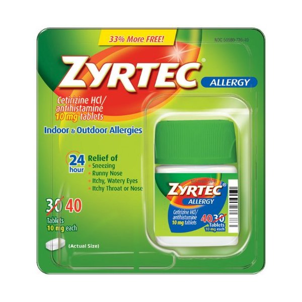 Zyrtec Bonus Pack, 40 Count