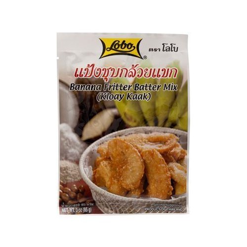 Lobo Banana Fritter Batter Mix Kloay Kaak 85g. (Pack of 3)