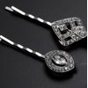 BABEYOND Vintage Hair Pins Clips for Women 1920s Crystal Rhinestone Feather Hair Pins Great Gatsby Hair Piece (A-Silver)