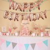 Happy Birthday Banner Balloon Rose Gold, 16 Inch Happy Birthday Mylar Foil Balloon Letters Banner, Self Inflating Happy Birthday Balloons Bunting for Girls Women Birthday Party Decorations Supplies