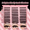 Fluffy Lash Clusters Kit 300pcs DIY Lash Extension Kit, 8-16mm Wispy Lash Clusters Kit Natural 60+80+100D Mixed Eyelashes Kit C Curl with Lash Bond and Seal and Lash Applicator Tool.(60-80-100p-FPB)
