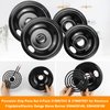 Black Porcelain Drip Pans Set 4-Pack 318067041 & 318067051 Compatible with Frigi-daire Ken-more Range Oven Replaces Electric Range Stove Burner 5304430149,5304430150 by Fetechmate