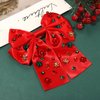 mokkia Christmas Headbands Hair Bows for Women Holiday Headbands Christmas Bow Tree Headbands Hair Ribbon Bows Clips Holiday Christmas Accessories Outfits Party Decorations Holiday Gifts (Pattern A)