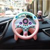 XHSP Steering Wheel Toy with Lights Music, Simulated Driving for Toddlers Pretend Play Toy Adsorption Driving Wheel for Kids (Style 1)