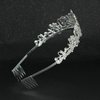 Crystal Rhinestones Wedding Tiara with Comb for Bridal Wedding Princess Queen Coronation Birthday Party Red Crown Girl and Women Carnival Party Holiday Celebration for Adults