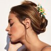Fashey Rhinestone Claw Clips Flower Hair Claws Gold Metal Hair Claw Clip Crystal Hair Accessories for Women and Girls(1 Pcs) (A)
