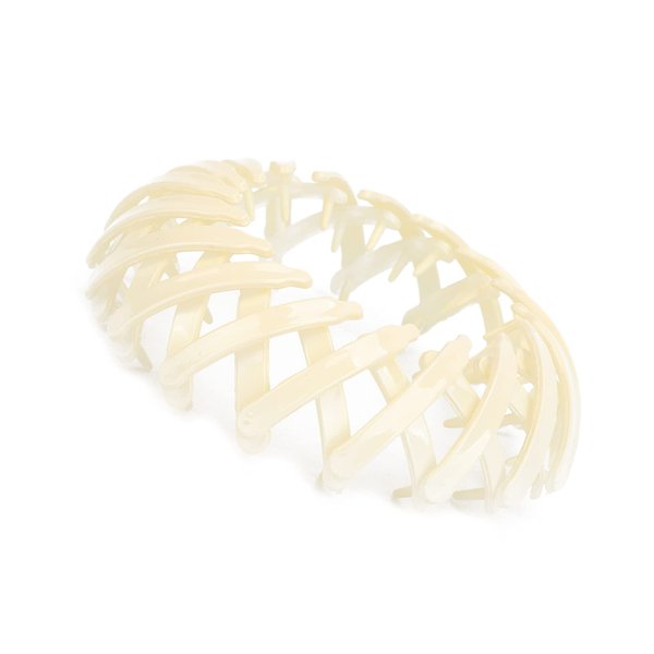 Magic Hair Clip,Bird Shaped Hair Clips Expandable Bun Ponytail Holder Hair Claw Clamp Accessories (Beige)