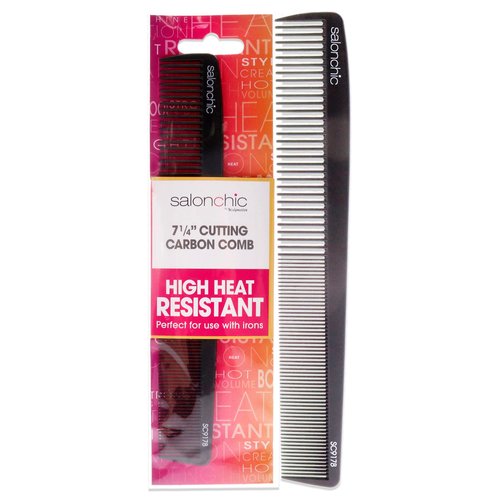 SalonChic Cutting Carbon Comb High Heat Resistant 7.25 Comb Unisex 1 Pc