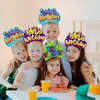 KKBES 24 Pack Birthday Hats for Kids, Paper Birthday Hats, Happy Birthday Headbands for Adult, Birthday Party Supplies, 3 Patterns