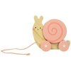 Pearhead Montessori Snail Pull Toy, Pull Along Wooden Toy, Early Development Push and Pull String Toy, Motor Skill Toy for Toddlers Ages 1+ Year