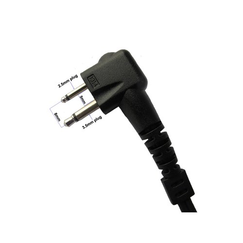 bestkong Walkie Talkie Earpiece for Motorola Radio CP200 CP200D PR400 GP88 GP300 P110 CP040 CT150 PRO1150 EP450 SP10 XTN500 2-Wire Covert Surveillance Acoustic Tube Headset PTT Mic