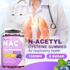 Sijigood 1000mg NAC Gummies for Kids & Adults - NAC Supplement N Acetyl Cysteine Dietary Gummies Support Respiratory & Liver Health, Antioxidants & Immune System, Blueberry Flavor 60 Count