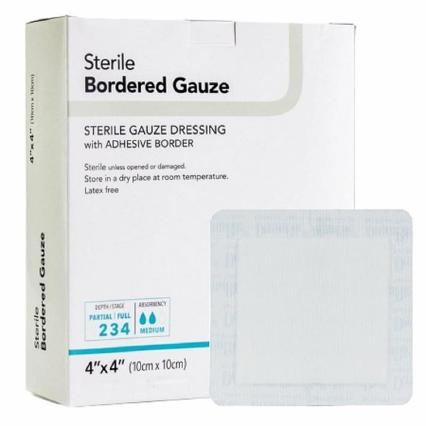 Dermarite Industries Bordered Gauze Pad, 6x6/4x4, 100 Count