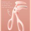 Hfpengzan Pink Eyelash Curler with 2 Silicone Refill Pads, Lash Curler for Perfect Lashes, Eyelash Curler for Women and Girls
