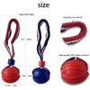 WIDJOQI Pet Ball, Dog Toy Ball, Toy Dog Ball with Rope, pet Interactive Toy, Rope Dog Ball Toy, Throwing Toy Ball, Small and Medium-Sized Dogs, Tough Rope, Durable Dog Ball, TPR Rubber Ball (GLQ)