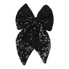 Radhu & Kabby Hairbow For Girls | Trendy Bow Tie Clip | Fancy & Stylish | Anti-Hair Fall Hairclips | Same Product As Pic | Shiny Sequin Hair Bow | Black Color | Pack of 1