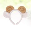 PRETYZOOM Spiral Hair Ties, Plush Goat Headbands: Sheep Horn Ear Cartoons, Hair Styling Party Favors (Yellow)
