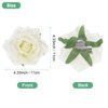 M METERXITY Rose Hair Clip, 4.33 Inch Flower Hairpin Fabric Floral Brooch for Bridal Wedding/Party/Women Hair Accessories, Hair Flowers Headpiece Floral Hair Pins [11cm, Beige White]