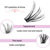 Lash Clusters Individual Lash Extensions DIY Multi-type Faux Mink Lash Tray Bottom, 7D Spike, 30D+40D Clusters Natural Eyelashes for Self Application (B-7D-30/40D)