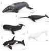 BRETOYIN Jumbo Sperm Whale Toy Figure Set 5PCS Sea Creatures Toys for Kids Narwhal Shark Figurine Killer Whale Toys Beluga Model Educational Science Shark Toys Boy Birthday Gift