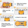 Razor Blade Scraper, 3 Pack Shrink Scraper Tool with 50 Plastic and 30 Metal Razor Blades, Cleaning Scraper, for Removing Label, Registration Sticker, Tint, Grease from Windshield, Appliance, Glass